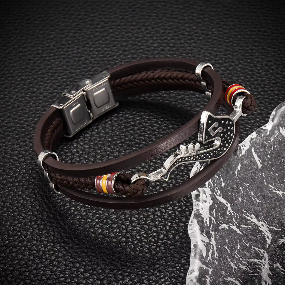 Rhythmvibe™ Saxophone Leather Bracelet – Wear Your Sound, Own Your Style