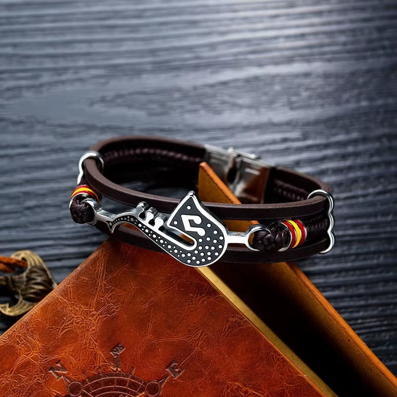 Rhythmvibe™ Saxophone Leather Bracelet – Wear Your Sound, Own Your Style