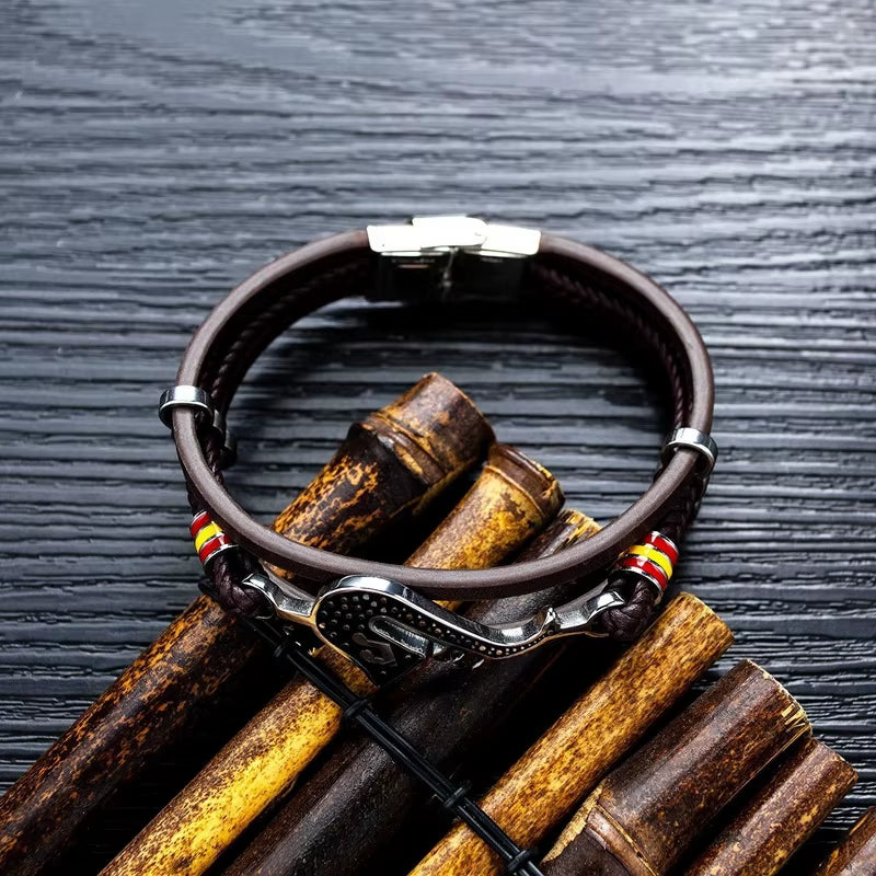 Rhythmvibe™ Saxophone Leather Bracelet – Wear Your Sound, Own Your Style